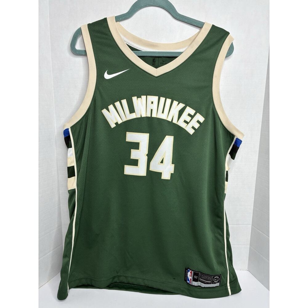 Milwaukee Bucks Giannis Antetokounmpo Nike Icon Edition Jersey Adult XL